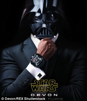 The watch has been specially designed to incorporate styles from the Galactic Empire from the Star Wars films
