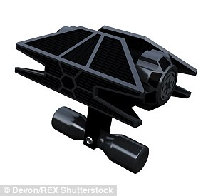 It will be sold with cuff-links shaped as TIE Fighters (pictured)