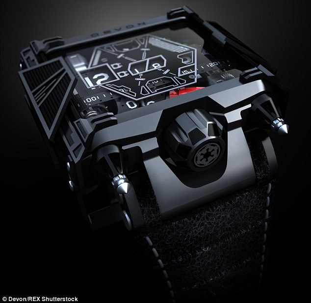 The $28,500 Star Wars Devon timepiece incorporates elements of Darth Vader