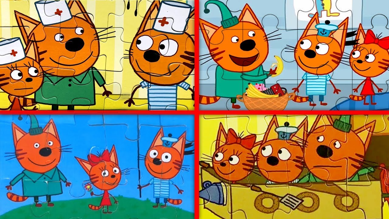 Установи 3 кота. Коржик Карамелька и компот 3 кота. Персонажи мультфильма три кота.