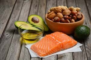 image of healthy fatty acids fish and nuts