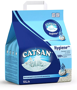 Catsan Hygiene Plus – лучший песочный наполнитель